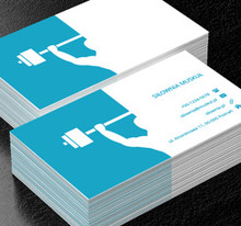 Monochromatyczny atleta, Zdrowie i uroda, Siłownia - Wizytówki Netprint