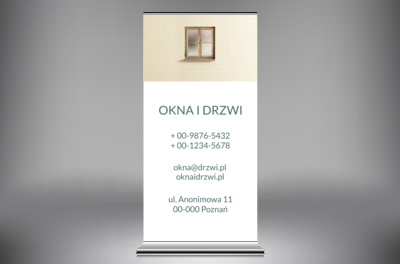 Minimalistyczna perfekcja, Budownictwo, Okna i Drzwi - Roll-up Netprint