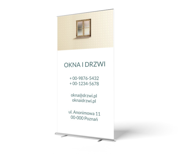 Minimalistyczna perfekcja, Budownictwo, Okna i Drzwi - Roll-up Netprint szablony online