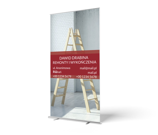Fachowiec, który sięga wyżej, Budownictwo, Remont i wykończenia - Roll-up Netprint szablony online