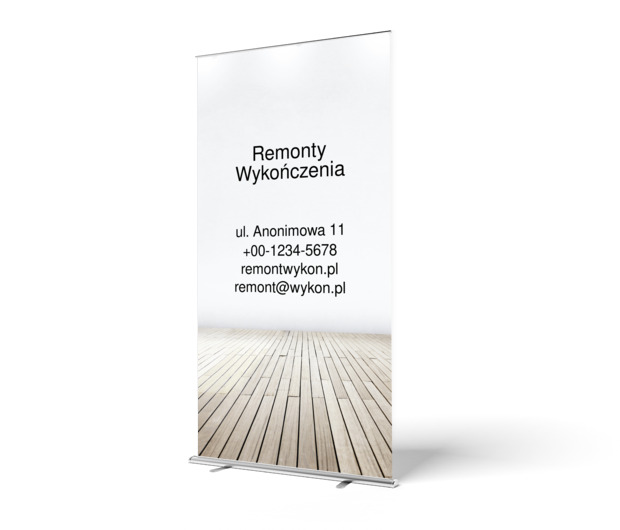 Dużo miejsca na informacje, Budownictwo, Remont i wykończenia - Roll-up Netprint szablony online