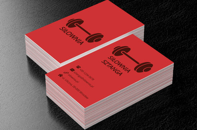 Rozgrzana sztanga, Zdrowie i uroda, Siłownia - Wizytówki Netprint