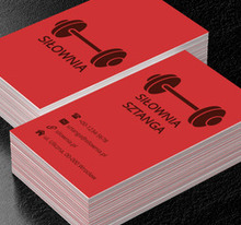 Rozgrzana sztanga, Zdrowie i uroda, Siłownia - Wizytówki Netprint