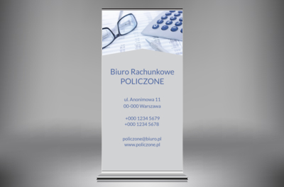Czytelny przekaz dla klienta, Finanse i Ubezpieczenia, Biuro rachunkowe - Roll-up Netprint
