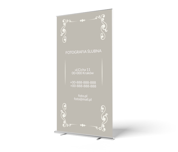Subtelna elegancja, Fotografia, Fotograf ślubny - Roll-up Netprint szablony online