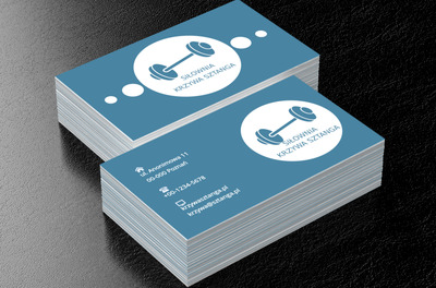 Niebieska sztanga, Zdrowie i uroda, Siłownia - Wizytówki Netprint