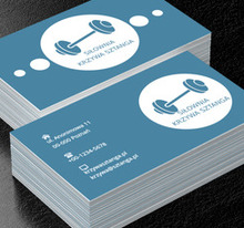 Niebieska sztanga, Zdrowie i uroda, Siłownia - Wizytówki Netprint