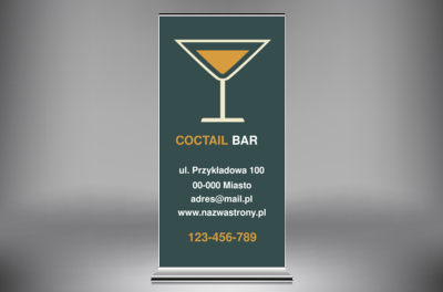 Oryginalność barw, Gastronomia, Bar - Roll-up Netprint