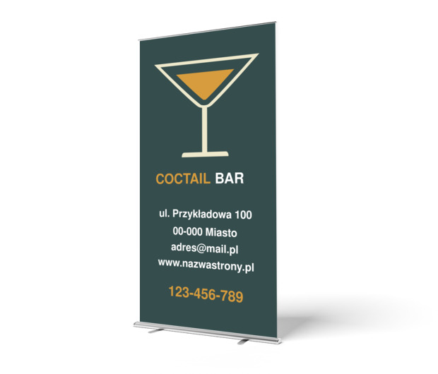 Oryginalność barw, Gastronomia, Bar - Roll-up Netprint szablony online