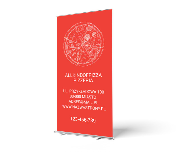 Wielka moc koloru, Gastronomia, Pizzeria - Roll-up Netprint szablony online