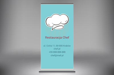 Oryginalność formy, Gastronomia, Restauracja - Roll-up Netprint
