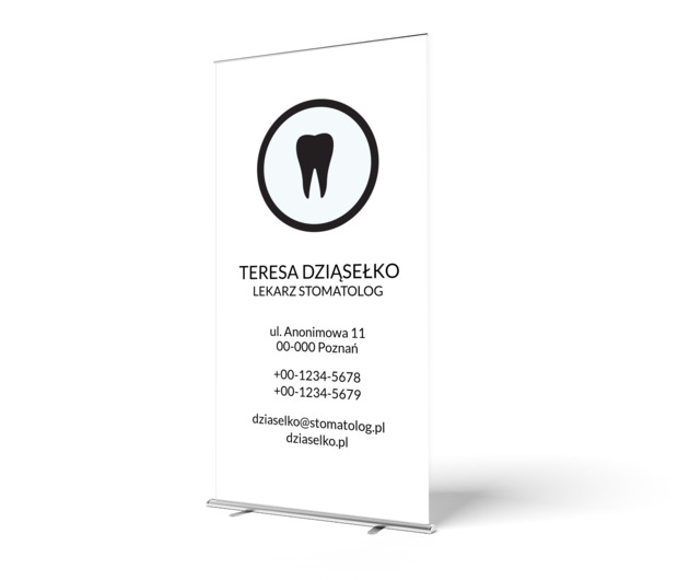 Czysty przekaz dla Twojego gabinetu, Medycyna, Stomatologia - Roll-up Netprint szablony online