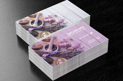 Lawendowy stół, Zdrowie i uroda, SPA - Wizytówki Netprint