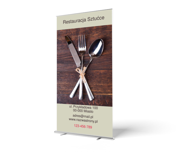 Ideał w stylu vintage, Gastronomia, Restauracja - Roll-up Netprint szablony online