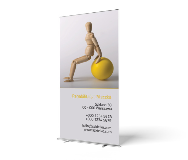 Detal silnie przyciągający, Medycyna, Rehabilitacja - Roll-up Netprint szablony online