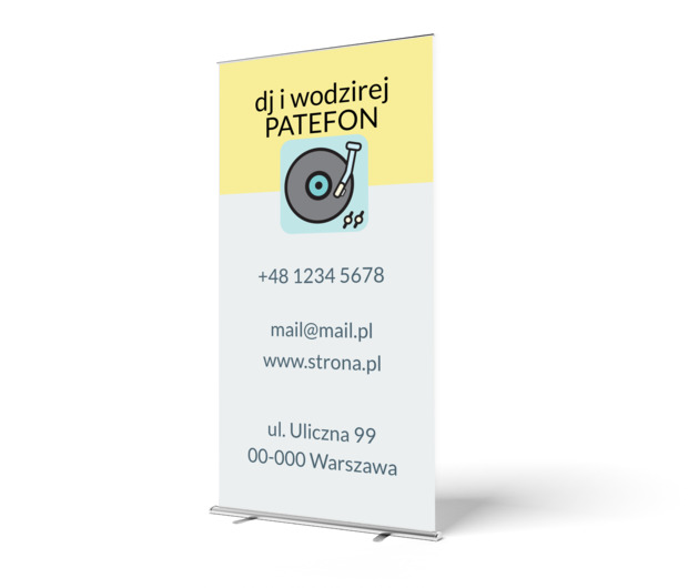 Zanurz się w Świat Dźwięków, Rozrywka, Dj - Roll-up Netprint szablony online