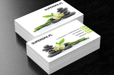 Gorące kamienie , Zdrowie i uroda, SPA - Wizytówki Netprint