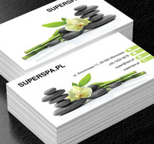 Gorące kamienie , Zdrowie i uroda, SPA - Wizytówki Netprint