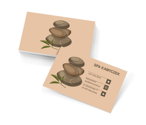 Kamienie relaksacyjne, Zdrowie i uroda, SPA - Wizytówki Netprint szablony online