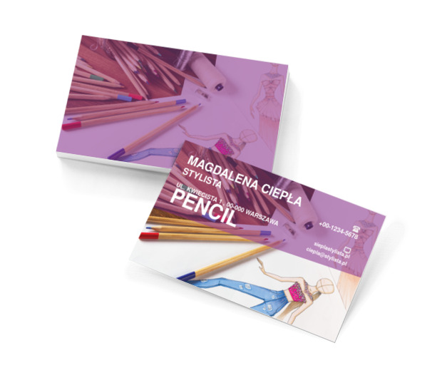 Kolorowa stylizacja, Zdrowie i uroda, Stylista - Wizytówki Netprint szablony online