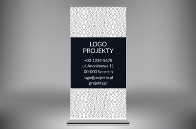 Czarno – biała grafika na targi i konferencje, Motywy, Tła i trekstury - Roll-up Netprint