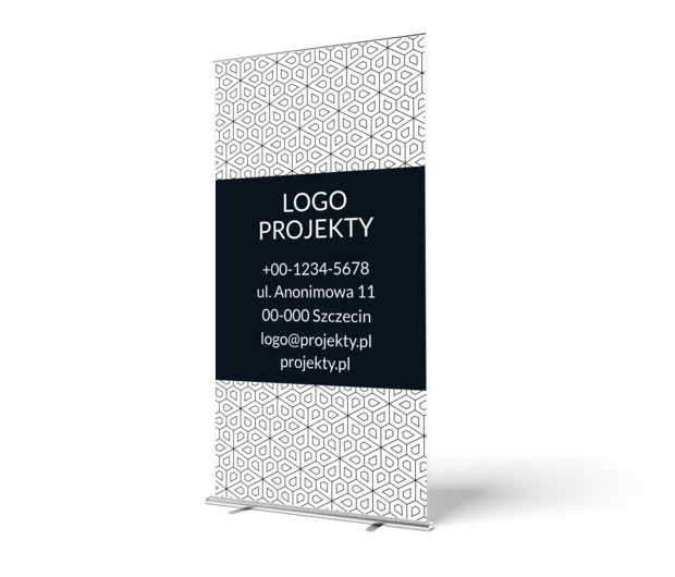 Czarno – biała grafika na targi i konferencje, Motywy, Tła i trekstury - Roll-up Netprint szablony online