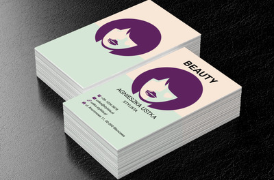 Fioletowo włosa, Zdrowie i uroda, Stylista - Wizytówki Netprint