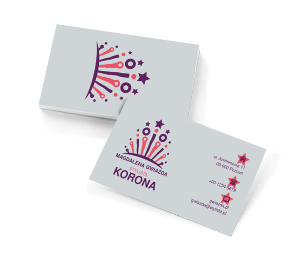 Fajerwerki pod horyzontem, Zdrowie i uroda, Stylista - Wizytówki Netprint szablony online