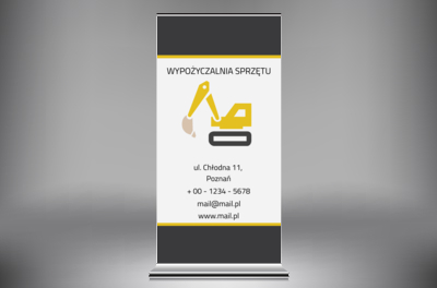 Najważniejsze są konkrety, Budownictwo, Wynajem sprzętu - Roll-up Netprint