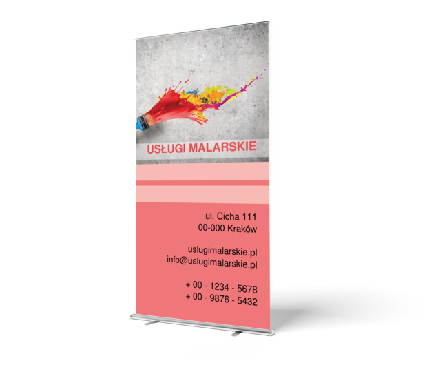 Warto się wyróżniać, Budownictwo, Usługi malarskie - Roll-up Netprint szablony online
