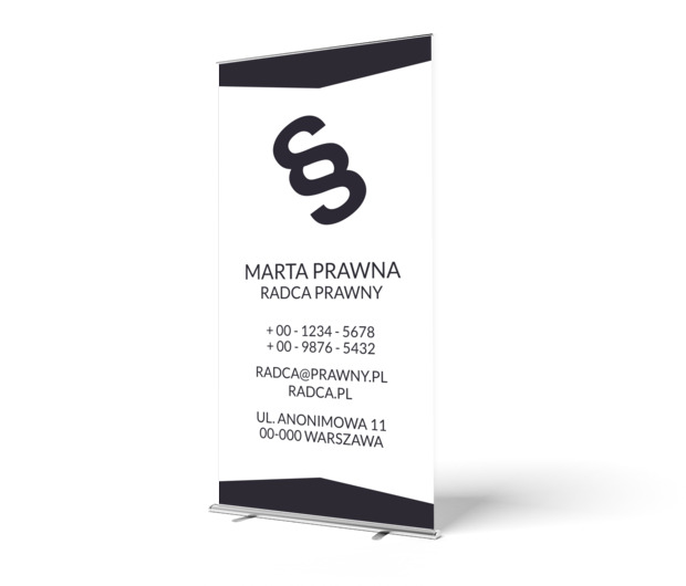 Tyle wystarczy, żeby zachwycić, Prawo, Radca prawny - Roll-up Netprint szablony online