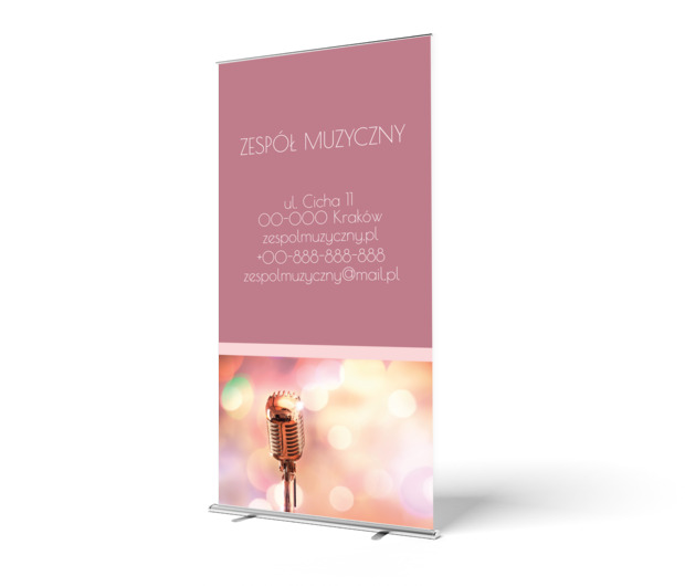Niezapomniane imprezy, Rozrywka, Zespół muzyczny - Roll-up Netprint szablony online