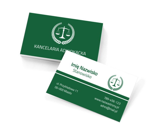W służbie sprawiedliwości, Prawo, Kancelaria adwokacka - Wizytówki Netprint szablony online