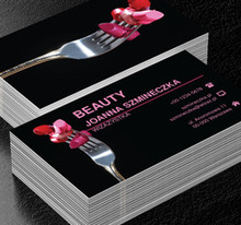 Szminka na widelcu, Zdrowie i uroda, Wizaż - Wizytówki Netprint