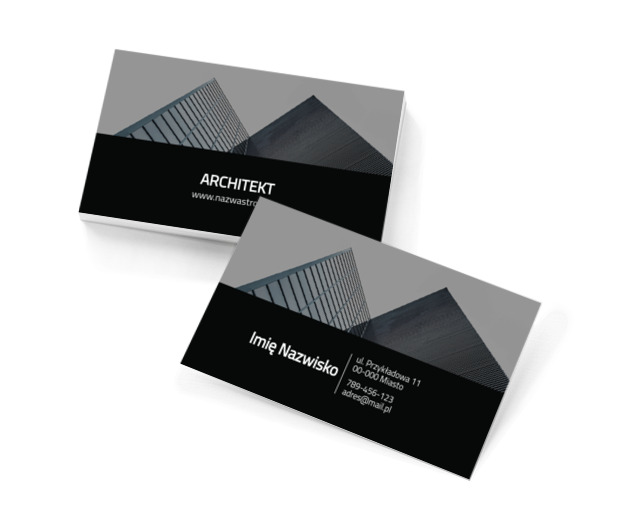 Zaprojektowane z pasją!, Budownictwo, Architektura - Wizytówki Netprint szablony online