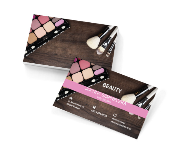 Akcesoria do makijażu, Zdrowie i uroda, Wizaż - Wizytówki Netprint szablony online