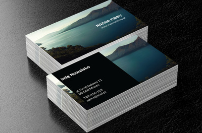 Cudowny widok na jezioro, Motywy, Krajobraz - Wizytówki Netprint