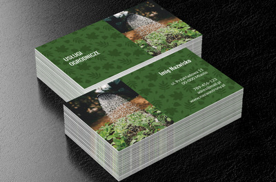 W zielonym ogrodzie, Środowisko i Przyroda, Usługi ogrodnicze - Wizytówki Netprint