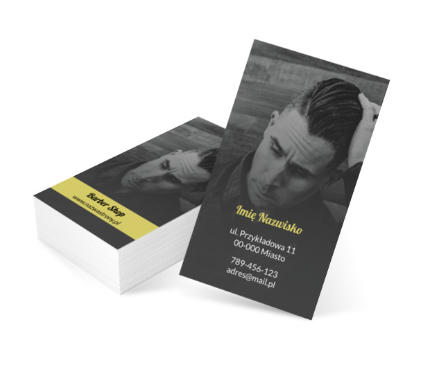 Piękno w męskim wydaniu, Zdrowie i uroda, Salon fryzjerski - Wizytówki Netprint szablony online