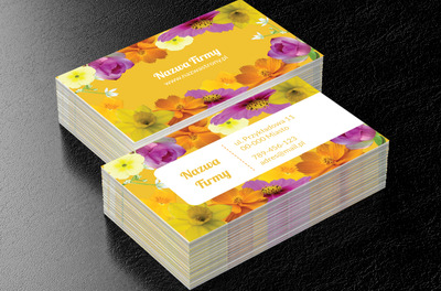 W kolorowej krainie kwiatów, Środowisko i Przyroda, Kwiaciarnia - Wizytówki Netprint