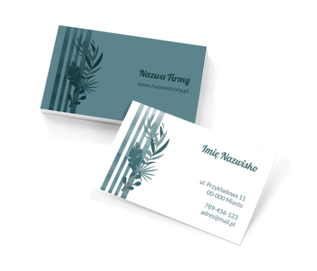 Elegancja motywów florystycznych, Motywy, Roślinne - Wizytówki Netprint szablony online