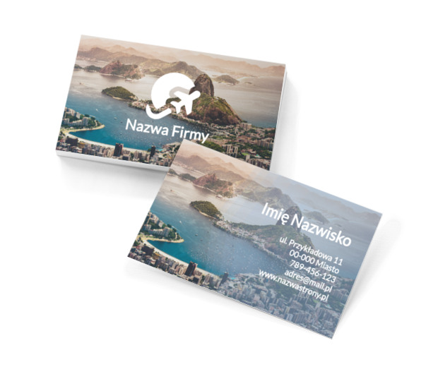 Podróży czas, Turystyka, Biuro podróży - Wizytówki Netprint szablony online