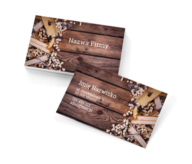 Drewniane rewolucje, Budownictwo, Remont i Wykończenia - Wizytówki Netprint szablony online