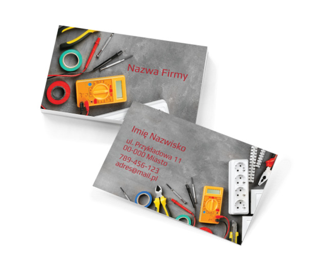 Co do naprawy?, Budownictwo, Elektryk - Wizytówki Netprint szablony online