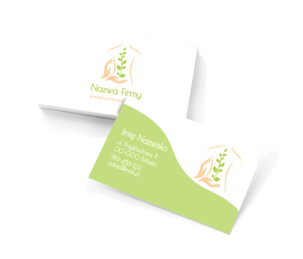 Naturalnie i zdrowo, Medycyna, Masażysta - Wizytówki Netprint szablony online
