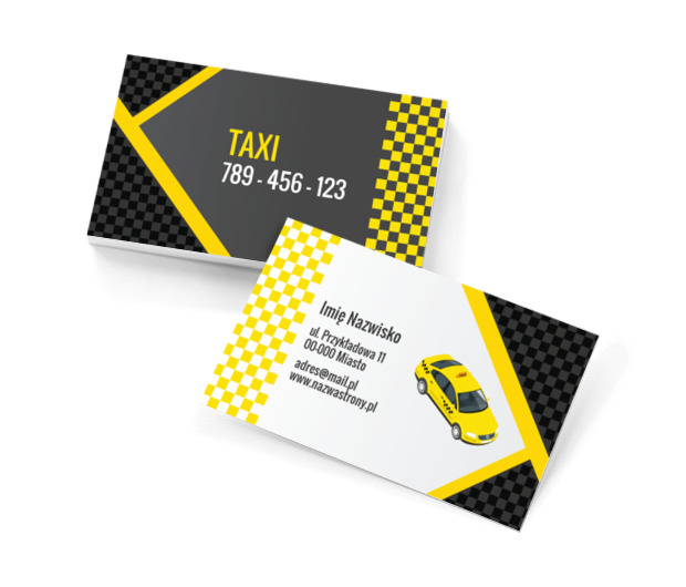 Dokąd jedziemy?, Transport, Taxi - Wizytówki Netprint szablony online