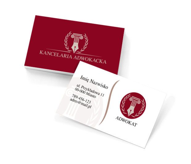 Litera prawa, Prawo, Adwokat - Wizytówki Netprint szablony online