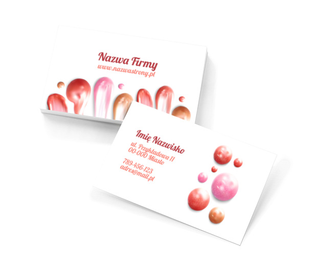 W świecie piękna, Zdrowie i uroda, Salon kosmetyczny - Wizytówki Netprint szablony online