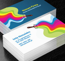 Kolorowy pędzel, Budownictwo, Usługi malarskie - Wizytówki Netprint