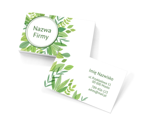 Tak mi zielono!, Motywy, Roślinne - Wizytówki Netprint szablony online